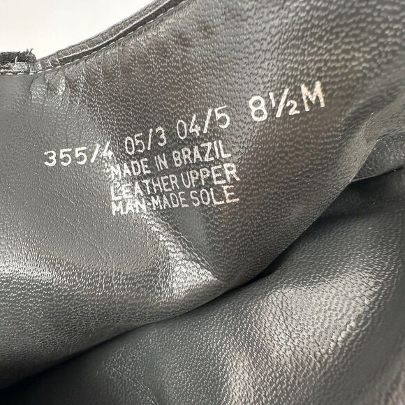 franco sarto Black Suede Riding Boots Leather Mid 8.5 Floor Display Old Money - Picture 6 of 9